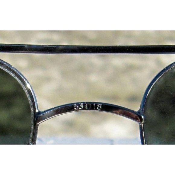Giorgio Armani Vintage Gunmetal Frame Aviator Sunglasses 681 1144 Sz Small main image 4